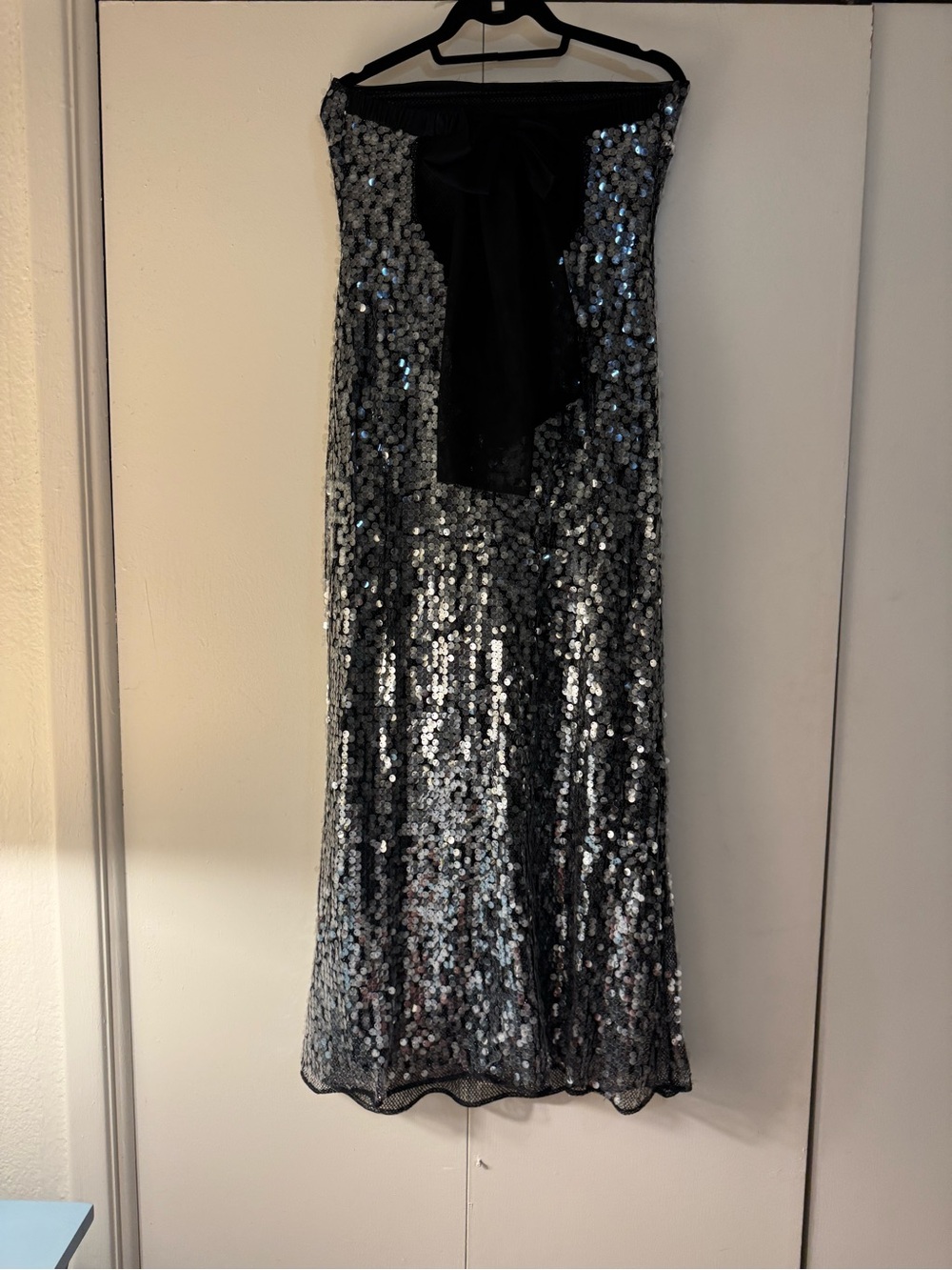 For Love & Lemons Strapless Sequin Maxi Dress - Silver - Picture 5 of 6